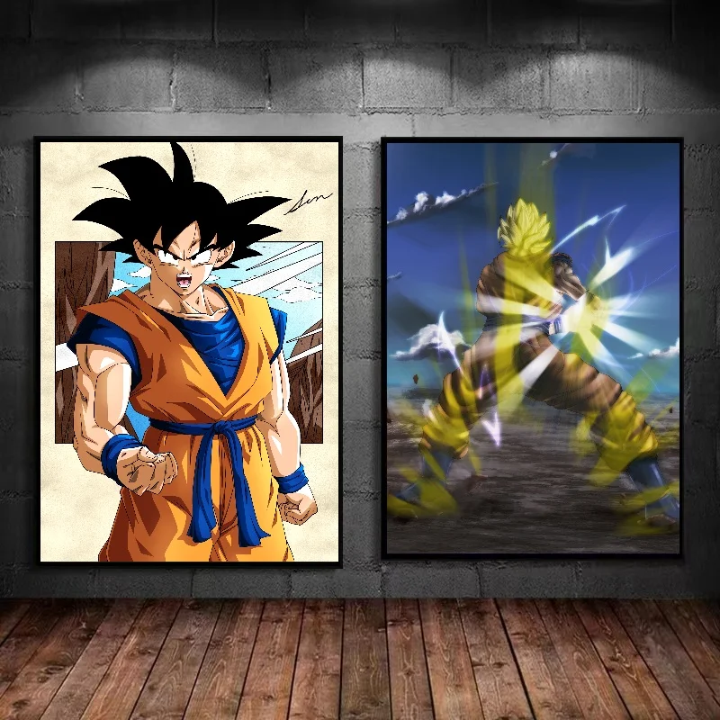 Classic Anime Dragon Ball Sun Goku Super Saiyan HD Picture Poster Decorative Painting Collect Canvas Oil Paintings No Framed