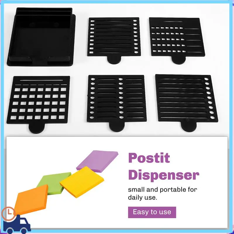 Latest Multifunctional Note Holder With Stencil For 3X3 Inch Self-Sticky Notepad,  Dispenser And Clip
