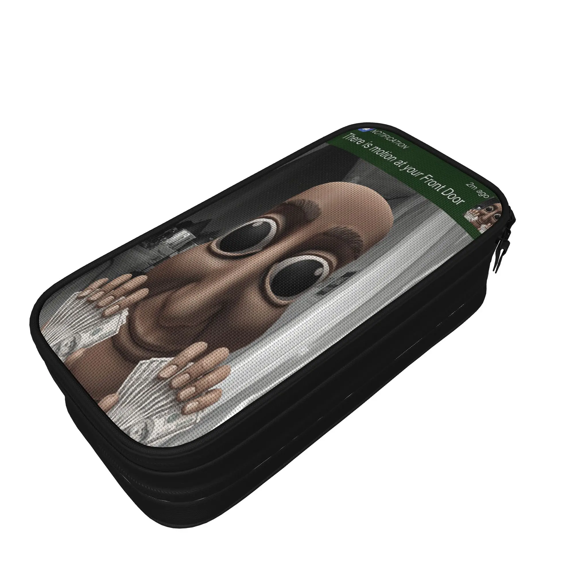 Tung Tung Tung Sahur There is Motion at Your Front Door Meme Pencil Case Pencil Bag Boy Girl Double Layer School Pencil Cases