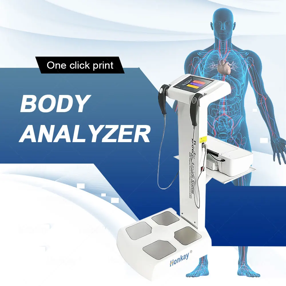 

Professional Intelligent Human Body Fat Scale Element Health Analyzer Machine with Printer Body Composition Analysis Device