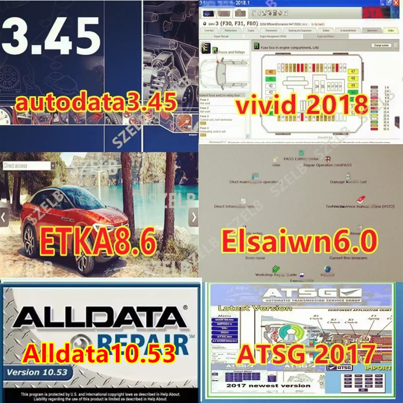 autodata3.45+All data10.53+ETKA8.6+Elsawin6.0+vivid2018 + ATSG2017Installation Video+Free Installation with Keygen