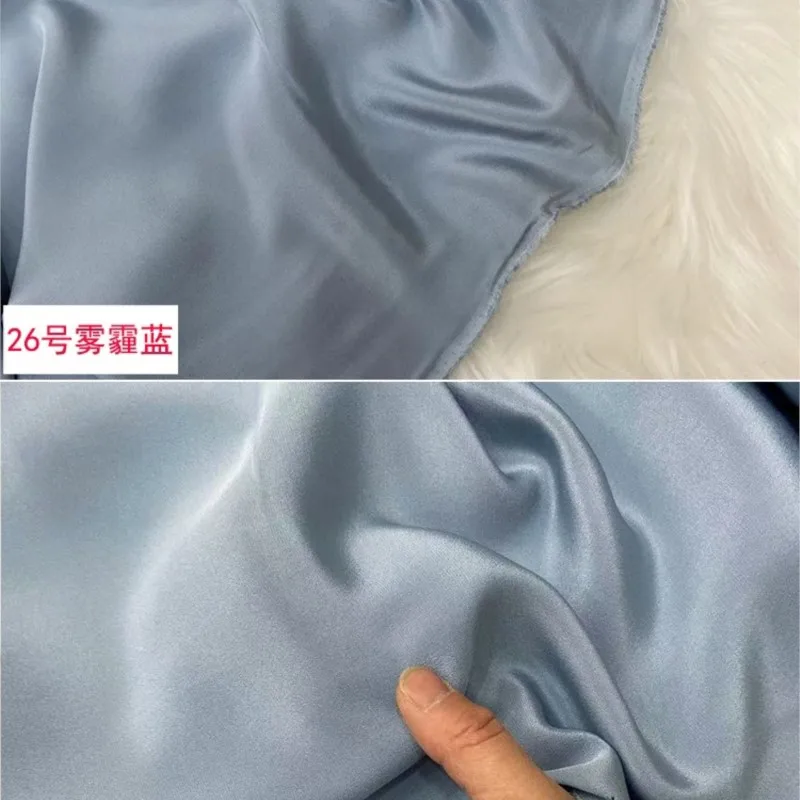 

30momme heavy silk fabric crepe evening dress wide-leg pants
