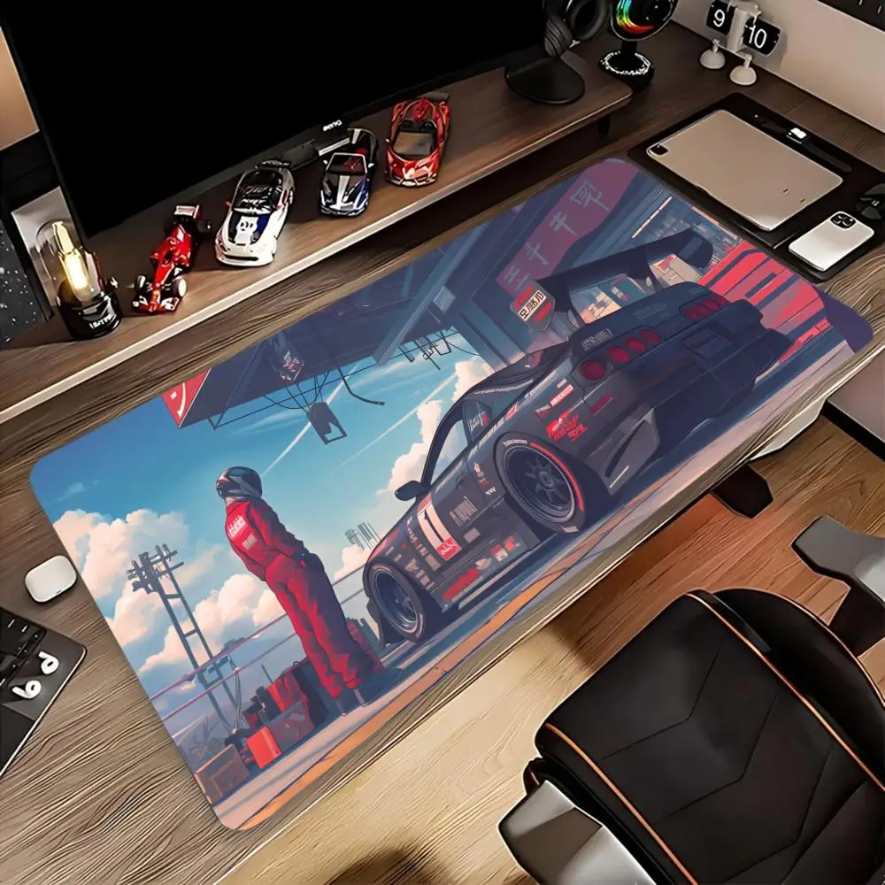 

Большой коврик для игровой мыши, дизайн One Racer, нескользящая резина, прецизионный стопорный край, идеально подходит для настройки офиса и игр