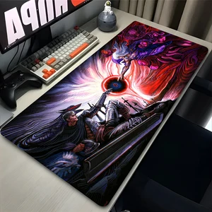 لوحة ماوس أنيمي اليابانية ، حصيرة لوحة مفاتيح بالأبيض والأسود ، كمبيوتر محمول من القمح ، سيف في B-Berserk ، مانجا PC ، قمر ، نجمة ، حصيرة مكتب ناعمة ، XXL أفضل 12 مبيعات بالحجم الطبيعي سيف الشجاعة - No4