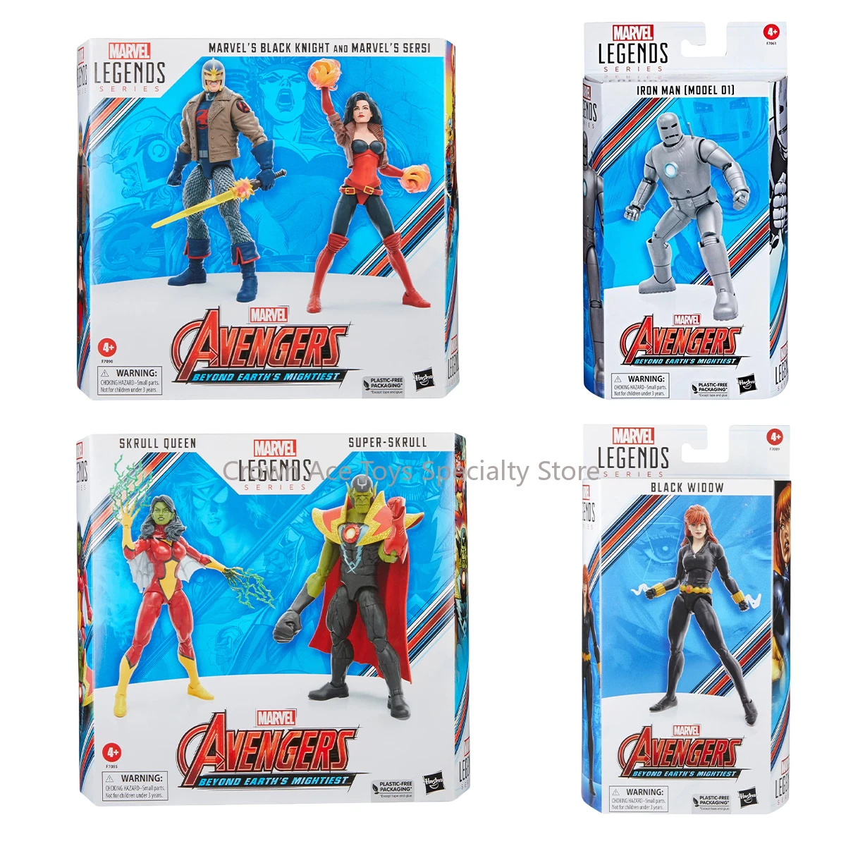 Marvel Legends The Avengers 60 aniversario Black Knight Sersi Spider-Woman Super Skrull Iron-Man Black Widow juguetes de moda regalos