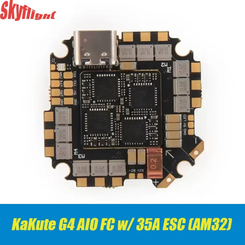 Holybro Kakute G4 AIO 35A G473 Flight Controller with AM32 F4 35A 4in1 ESC 2-6S LIPO 25X25mm for FPV Freestyle Drones DIY Parts