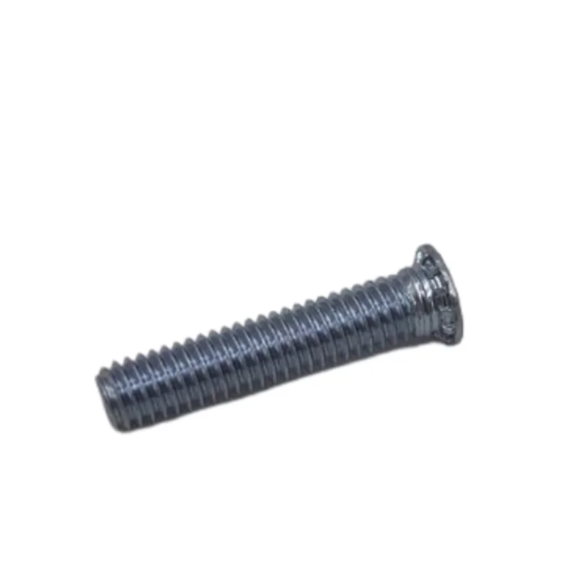 FH-M2.5 M3 M4 Self-Clinching Threaded Studs Metal Sheets Panel Round Head Fasteners for Feigned Crimped Cabinet Pins Vis Screws