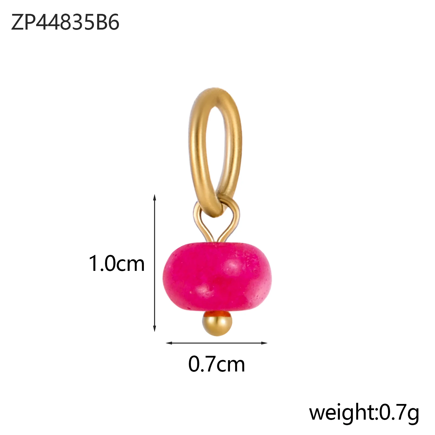 Naturstein Anhänger Edelstahl Charm Edelstahl Anhänger vergoldet DIY Schmuck Halskette Armband Schmuck Zubehör