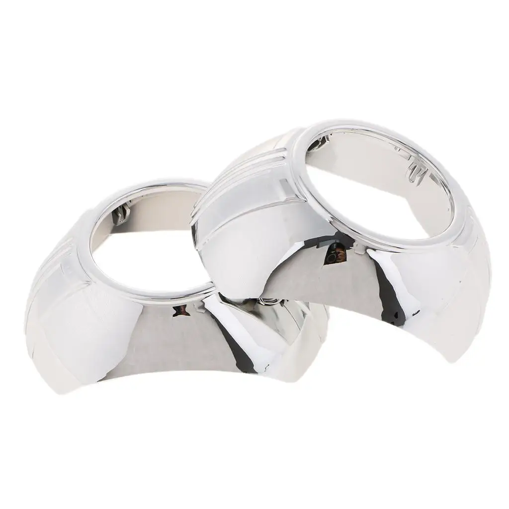 Car Headlight Projector Lens Mask Chrome Finish Retrofit Shroud for Xenon Lens Upgrade and Repair