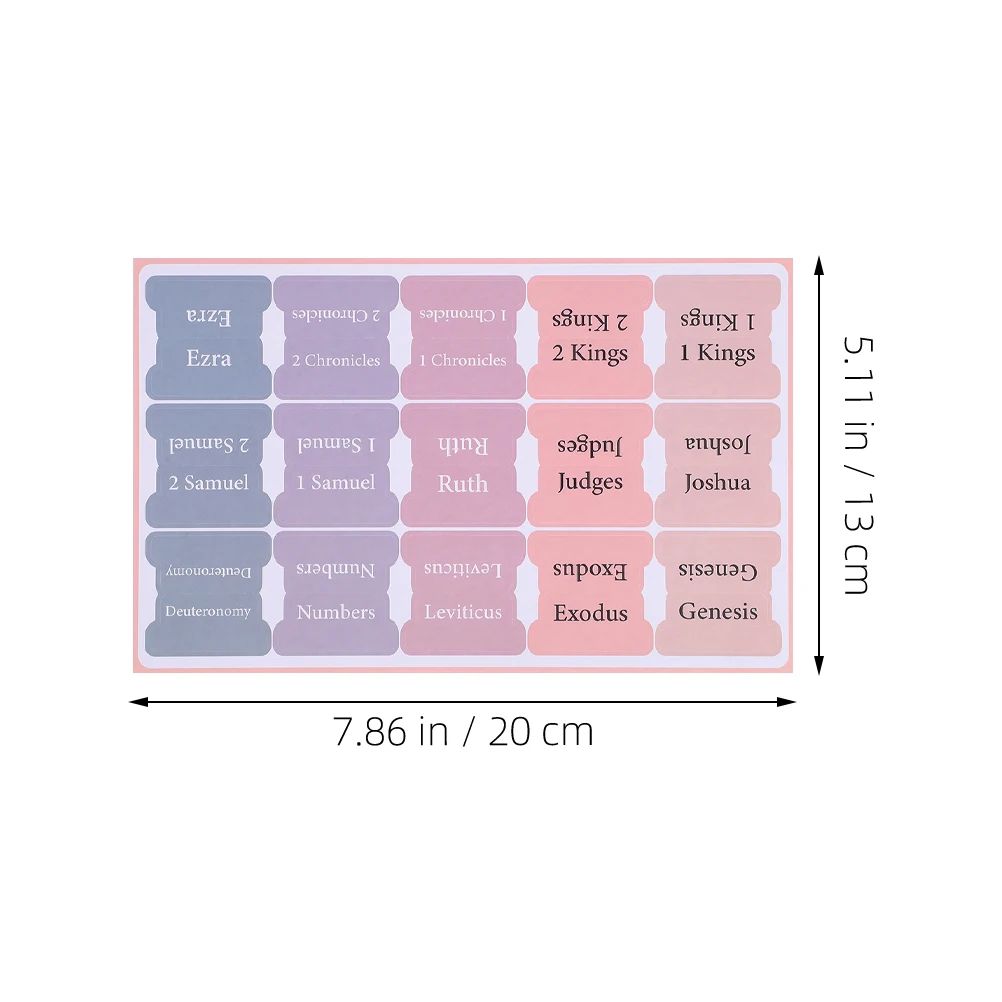 10 Sheets Bible Index Paper Material Adhesive Book Tabs For Study Comfortable Texture Creative Practical Gift Tabs For