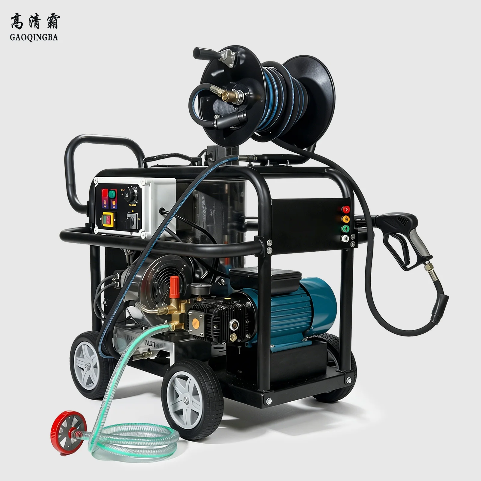 280 Bar 4000 psi Electric Hot Water Pressure Washer Machine with Hose Reel 380V Heavy Duty Car Wash