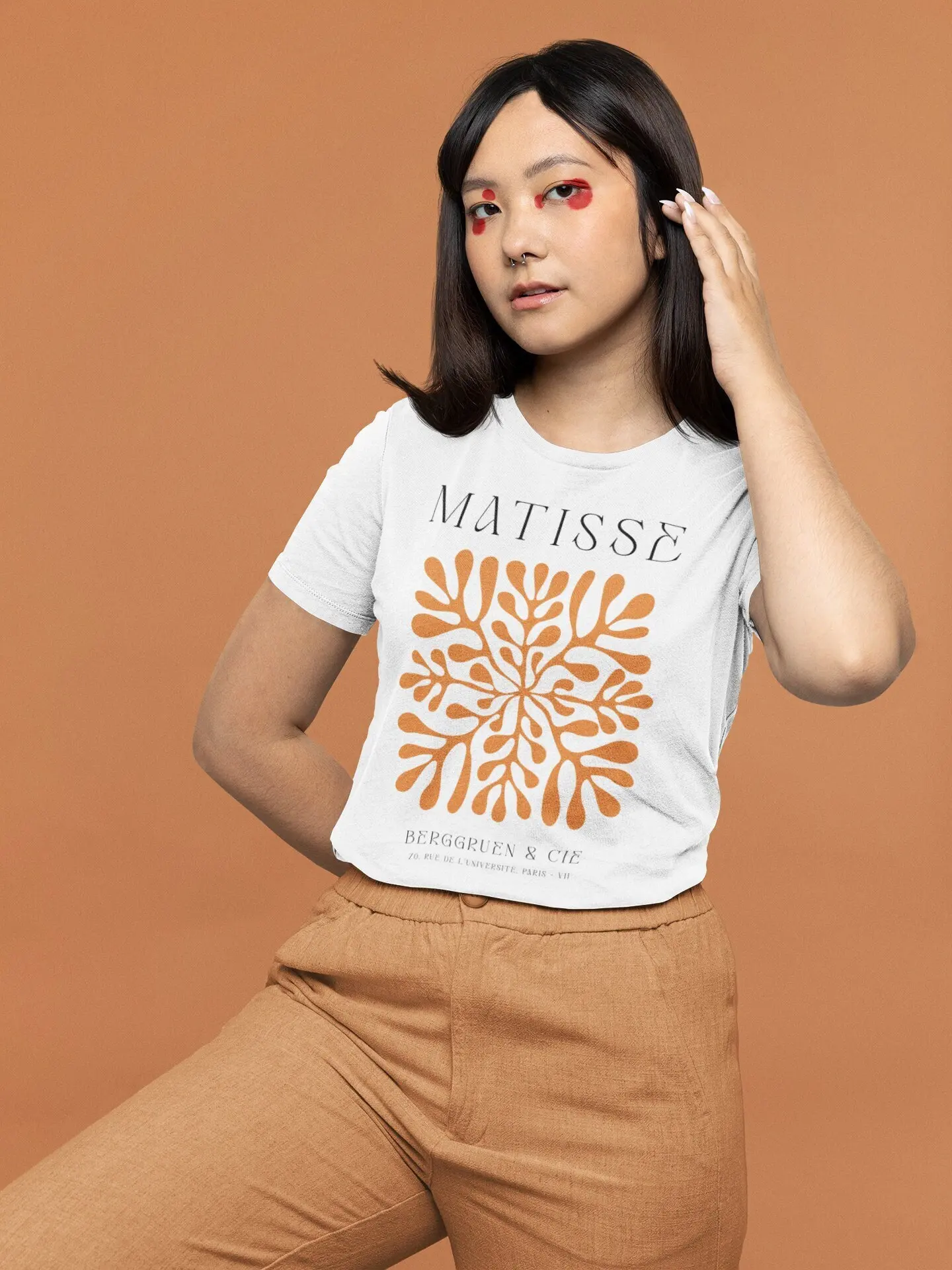 Henri Matisse T Shirt Orange Cutouts Print Pop Art S For Her Retro Tumblr Aesthetic Clothing