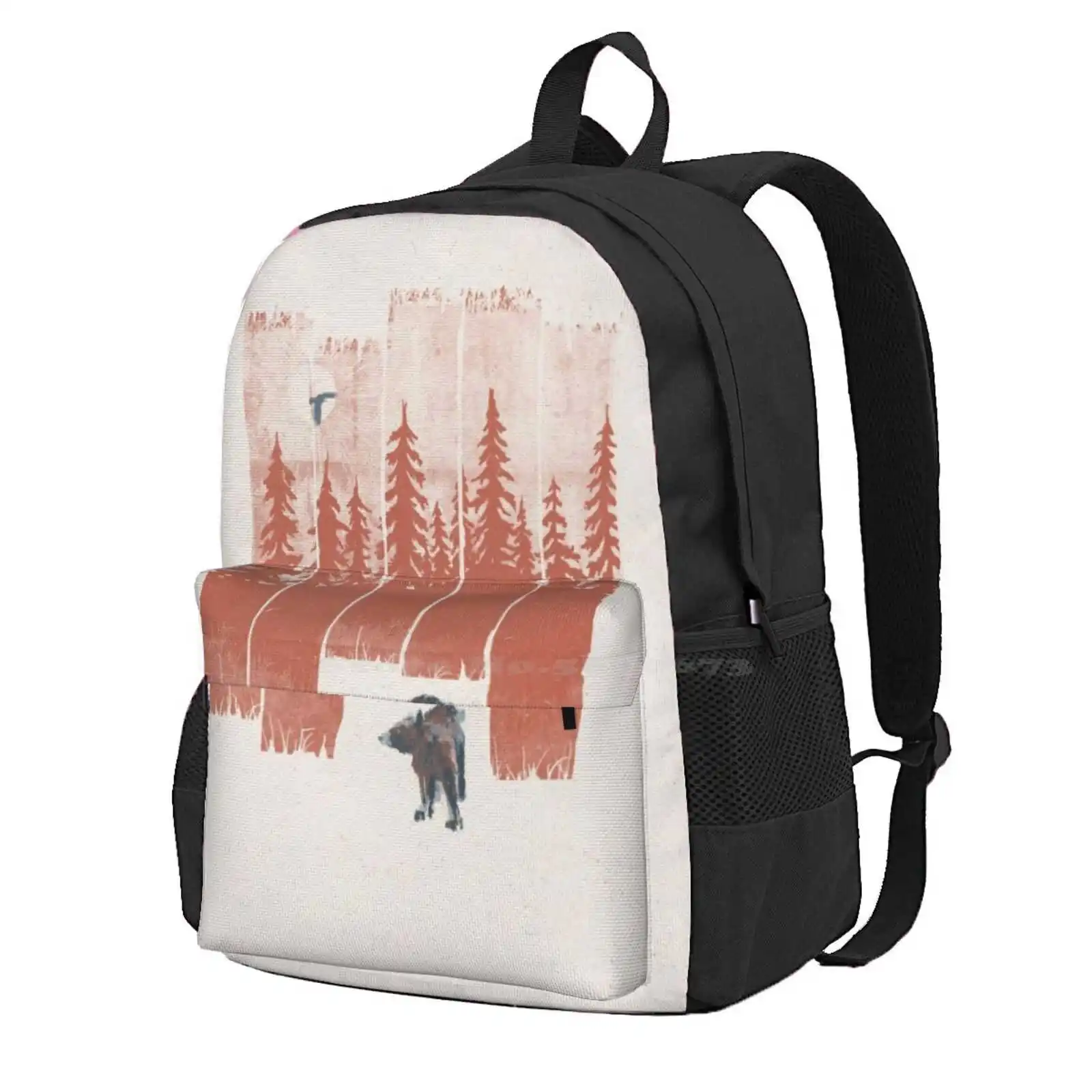 A Bear In The Wild... Hot Sale Schoolbag Backpack Fashion Bags Ndtank Nature Wilderness Wildlife Woods Trees Mountains Bears