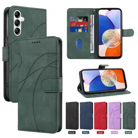 Luxury Leather Funda For Samsung Galaxy M54 A34 A54 A14 A04E A24 A33 A53 A73 A23E A23S A13 A22S Wallet Protect Mobile Phone Case