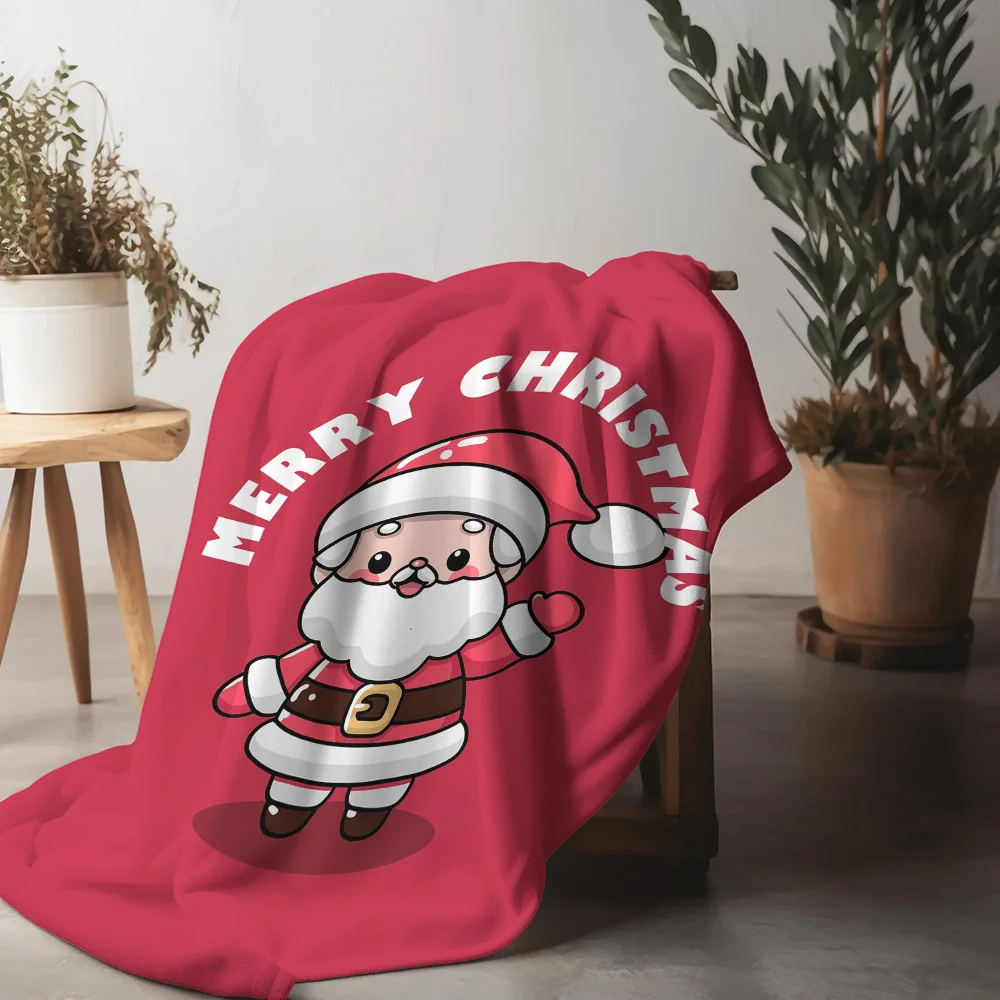 

Милое одеяло Tuniu Santa — мягкий уютный рождественский подарок для домашнего декора, дивана, кровати, детей, взрослых