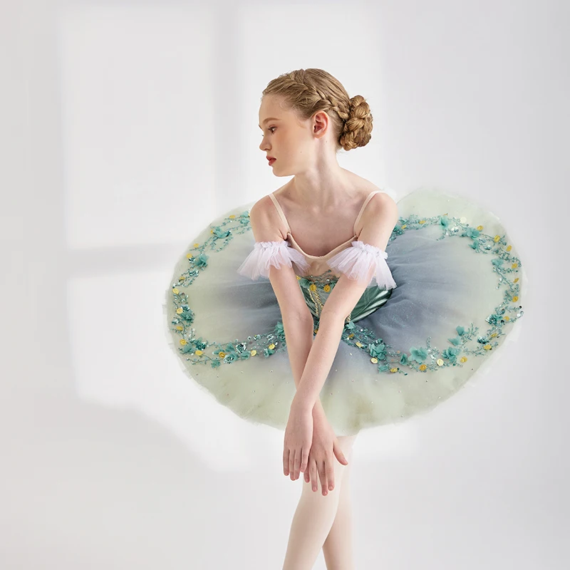 

BT01294 Professional Custom Size Custom Color Kids Girls Women Adult Green Ballet Tutu Costumes