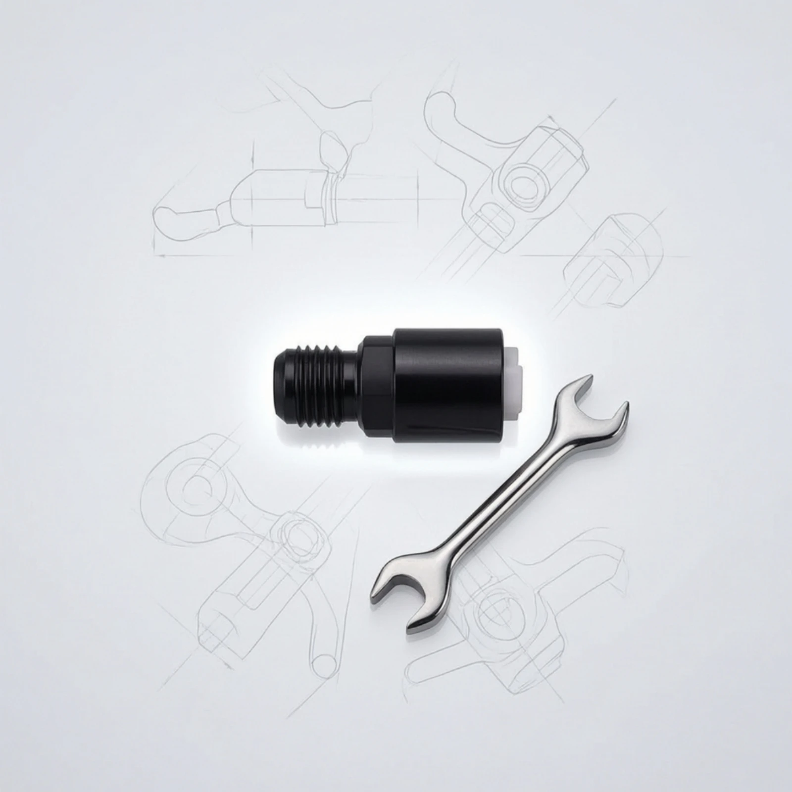 Adapter Fitting with Quick-Disconnect End Push-on AN6 Fuel Adapter Fuel Line Fitting with Quick Disconnect Billet CNC Machined