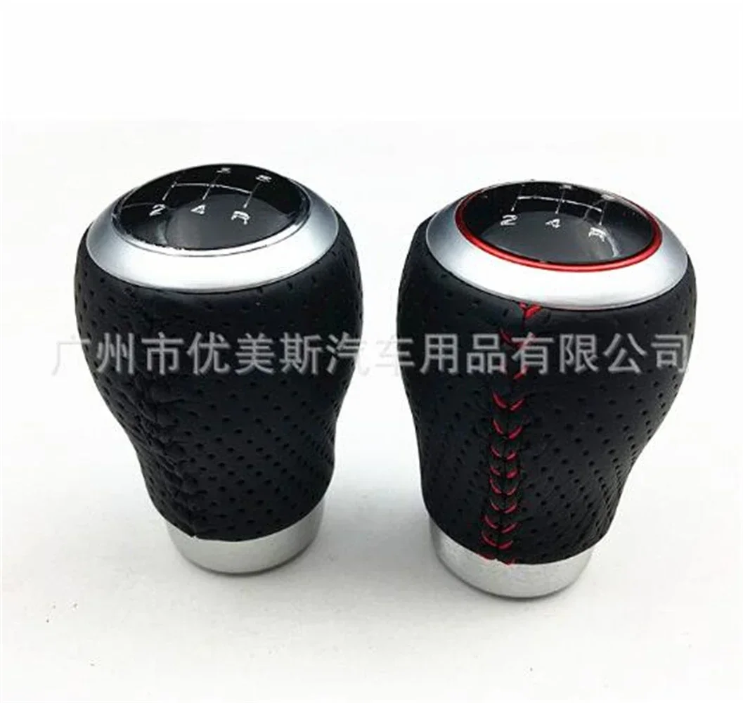 Universal 5 Speed Car Manual Leather Shifter Gear Shift Knob Cover Stitch Gear Shift Knob Fit For Honda Toyota Nissan Mitsubishi