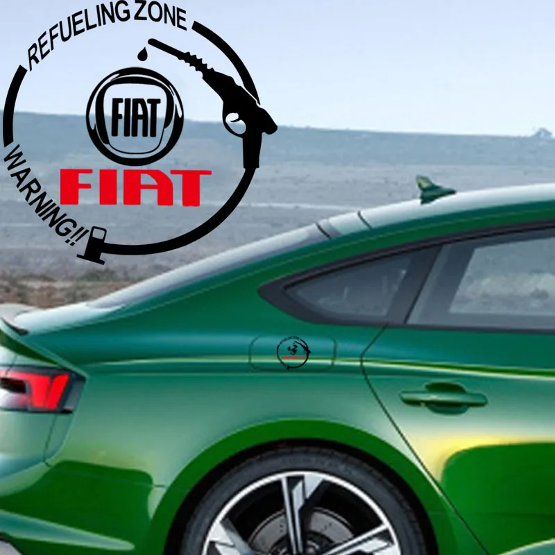 Auto-Tankdeckel-Aufkleber, Vinyl, modische Dekoration, Aufkleber, Emblem für Fiat 500 Grande-Punto Astra Bravo Panda Tipo Stilo Egea