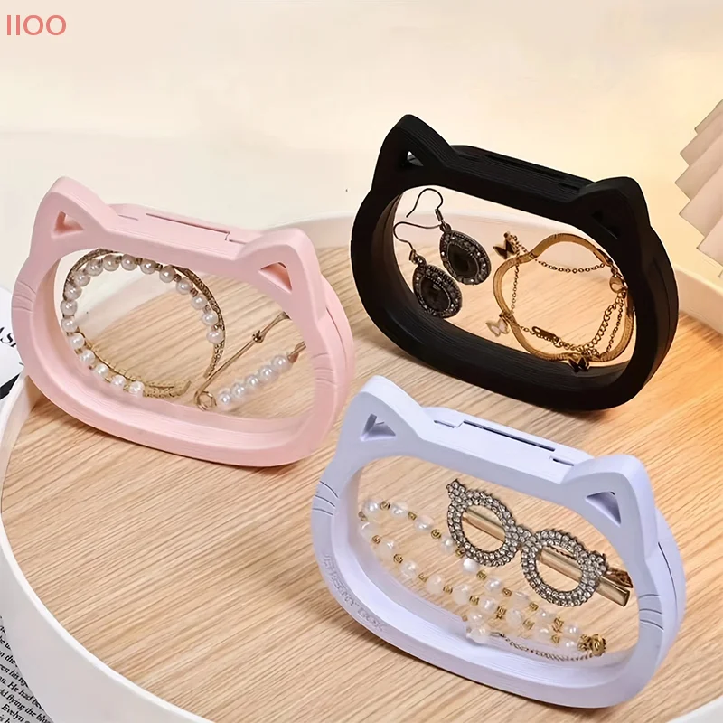 

1 Pcs Jewelry Display Elastic Box Transparent PE Film Ring Earring Case Bracelet Necklace Storage Box Non-oxidized For Jewelry
