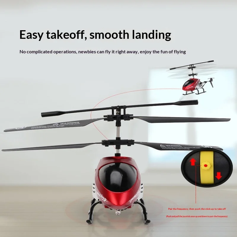 طائرة هليكوبتر جديدة مصنوعة من خليط معدني يتم التحكم فيها عن بعد بـ 3.5 اتجاهات مع شحن USB وإضاءة لألعاب الأطفال #3