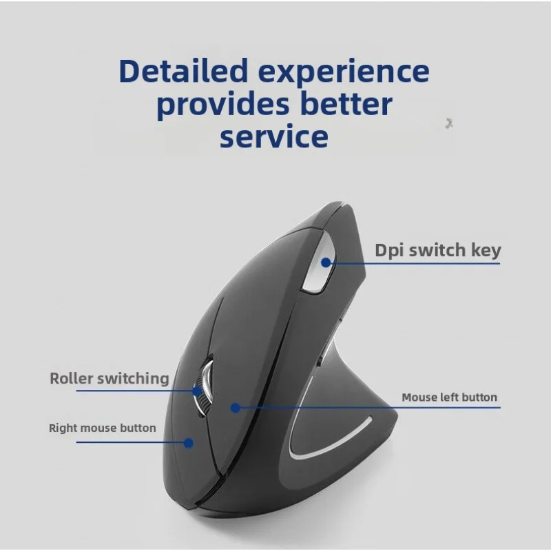 Silent Wireless Vertical Bluetooth Mouse Dual Mode Ergonomic Business Office Wired