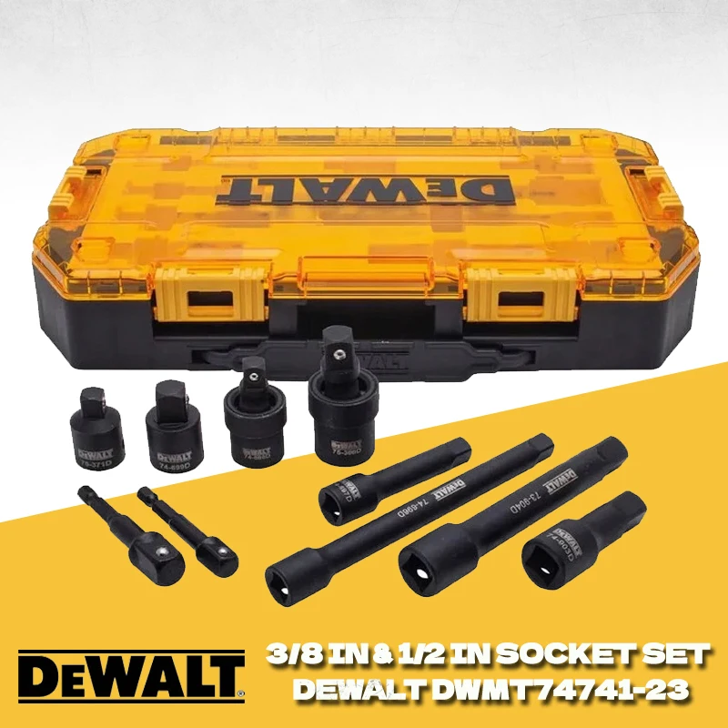 dewalt drive impact accessory grupo conjunto de soquete com extensoes dwmt74741 pol pol dwmt74741 dwmt74741 10 pcs 01