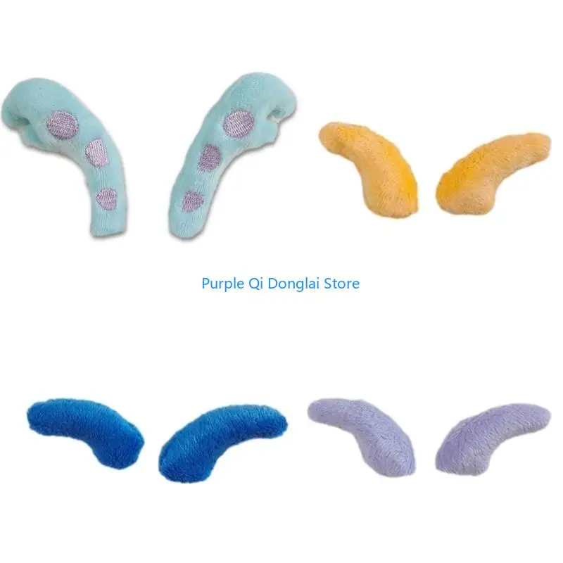 L21E Plush Antler Hairpin Decoration 12pcs Patches for Hair Clip Bags