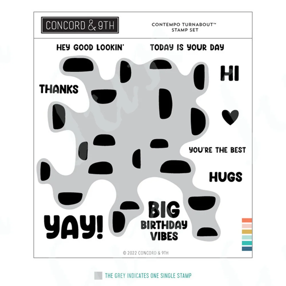 

Contempo Turnabout Clear Stamps Reusable Handmade Embossing DIY Scrapbooking Greeting Card Decoration 2024 New Journal Stamps