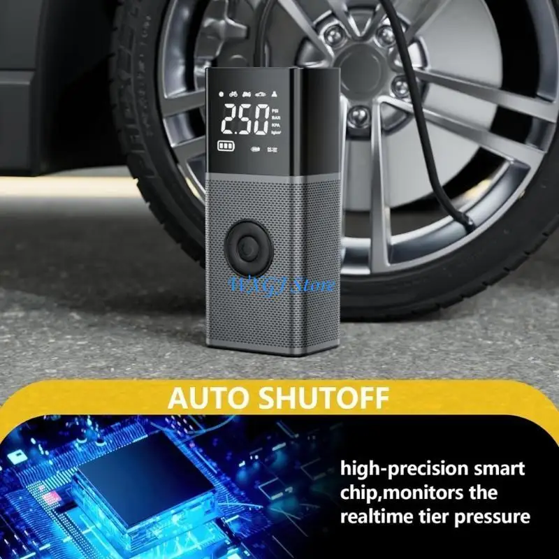 

37JE Electrical Intelligent Wireless Tire Inflator Air Compressor for Car Motorbike Tyre Inflatable with Digital Display