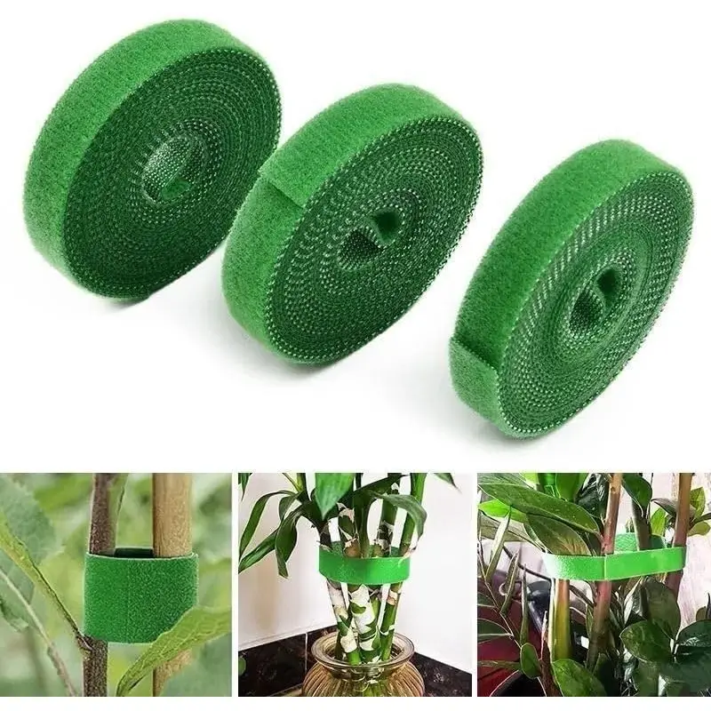 25/50M Adjustable Plant Magic Tape Cable Ties Reusable Bendable Plant Binding Straps for Outdoor Vine Stem Fixing Plant Support