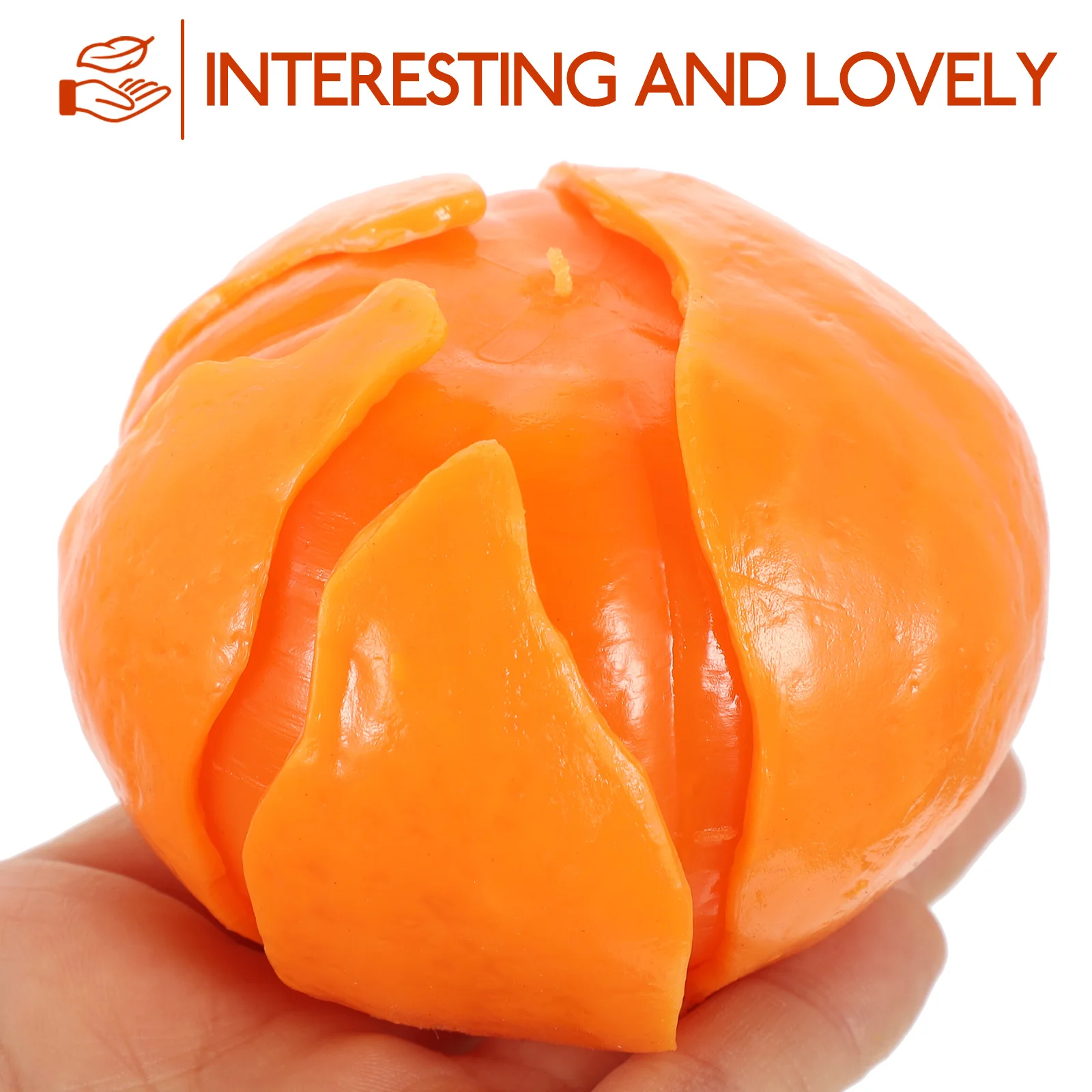 Orange Shape Decompression Toy Anxiety Relief Toy Kitchen Simulation Orange Model Squeeze Toy Orange Shape Decompression Toy