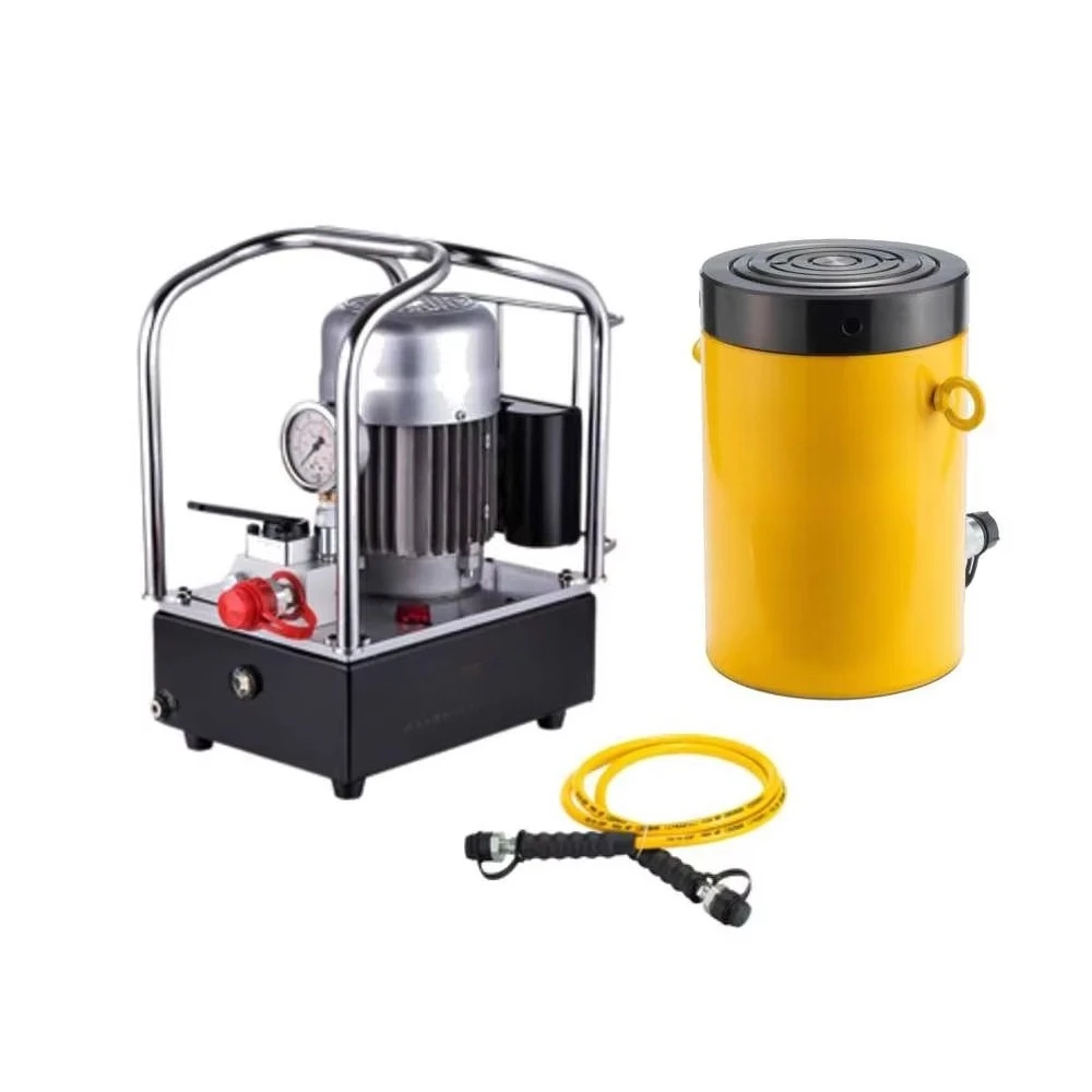 High Pressure Lock Nut Cylinder 500 Ton CLL500-50 Single Acting High Tonnage Hydraulic Cylinder Hand/Electric/Air Pump