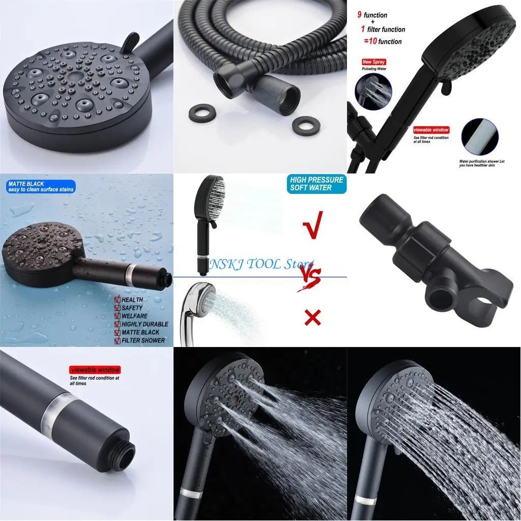 

L8RC Многофункциональный набор насадок для душа Набор насадок для душа с фильтром Простая установка