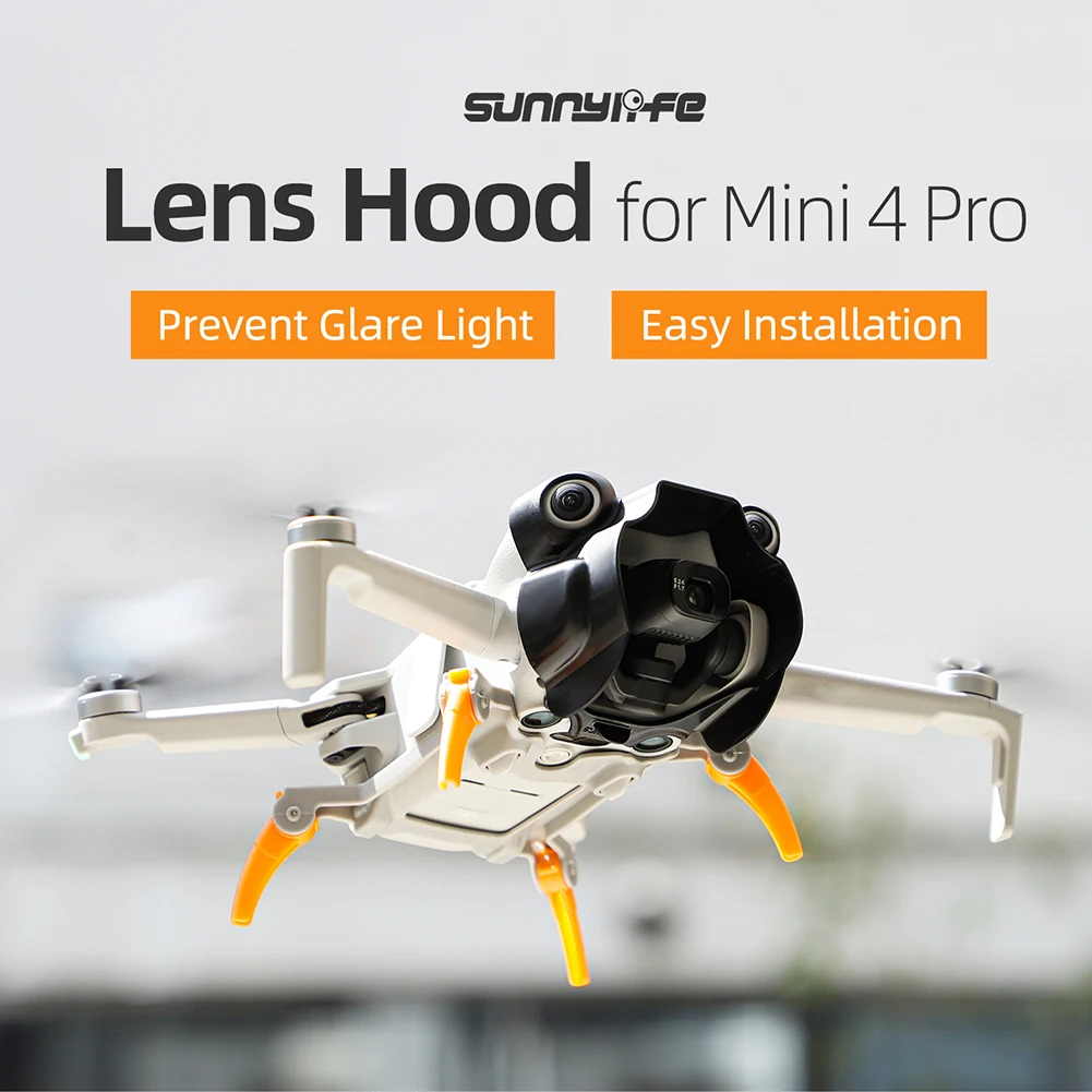 Drone Hood Drone Accessories Anti-glare Cover Precise Molded Fit Sunshade Lens Protector Excellent Light Blocking for Mini 4 Pro