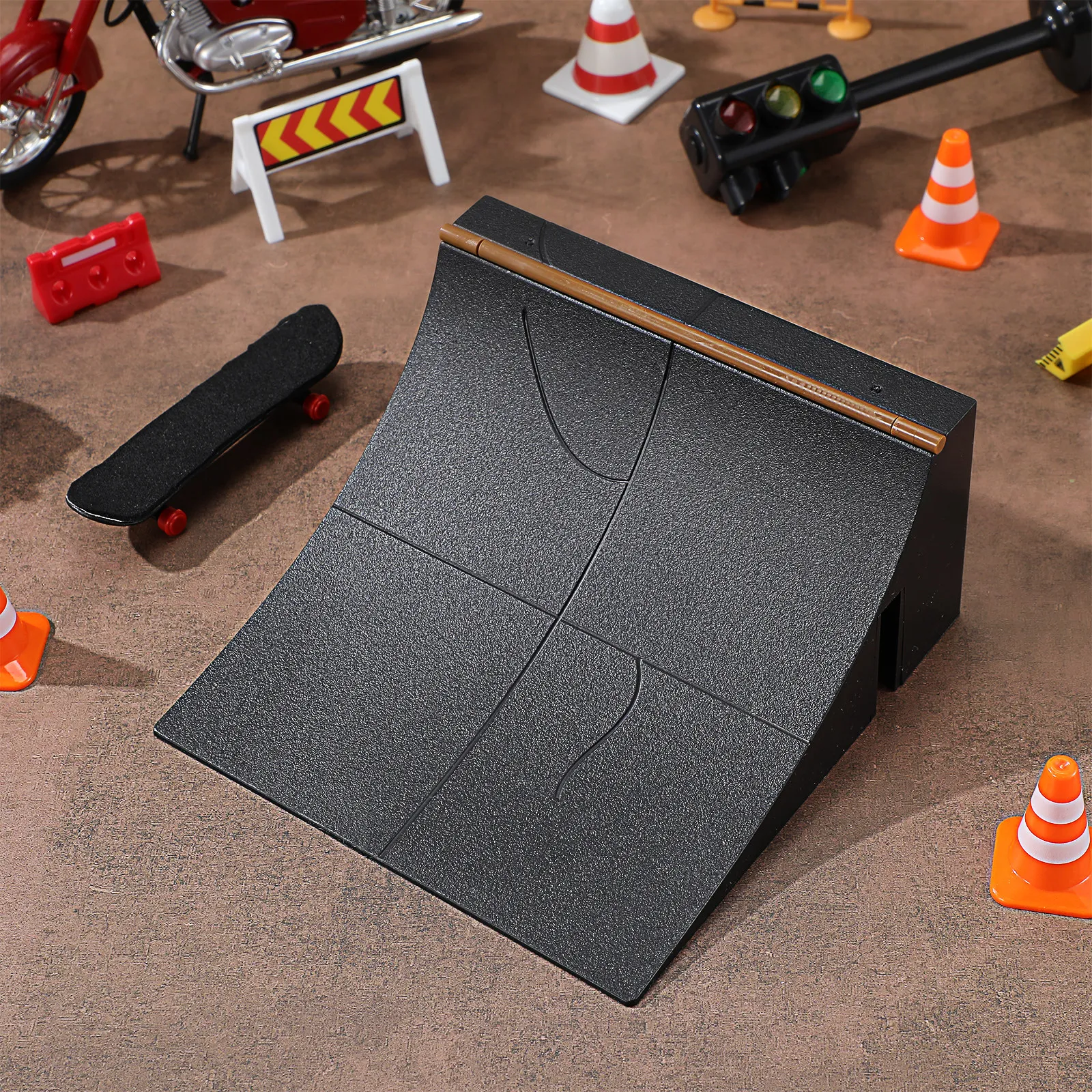 

Premium Fingerboard Plastic Skateboard Ramp Obstacle Course for Children Fine Workmanship Finger Sport Training Tool