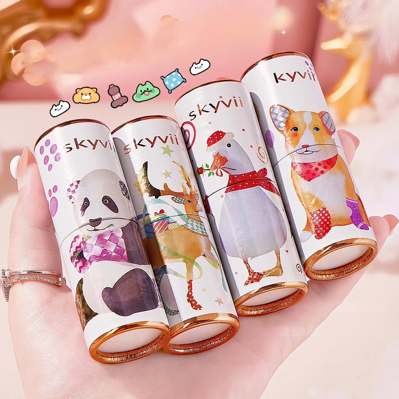 1pc 동물 시리즈 솔리드 밤 향수 스틱 여성용 남성용 오래 지속되는 신선한 향수 휴대용 및 사용하기 쉬운 여성 화장품