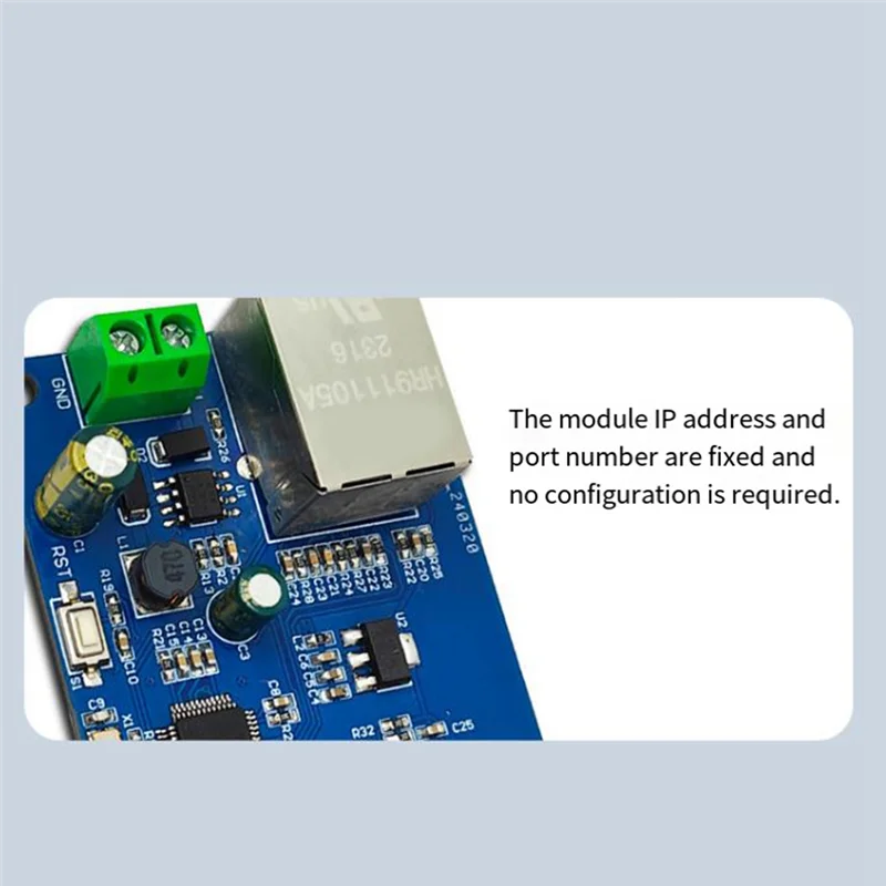 B18B RS485 To Ethernet Module RS485 Serial To Ethernet Serial Transmission Versatile Convenient Portable Communication Module