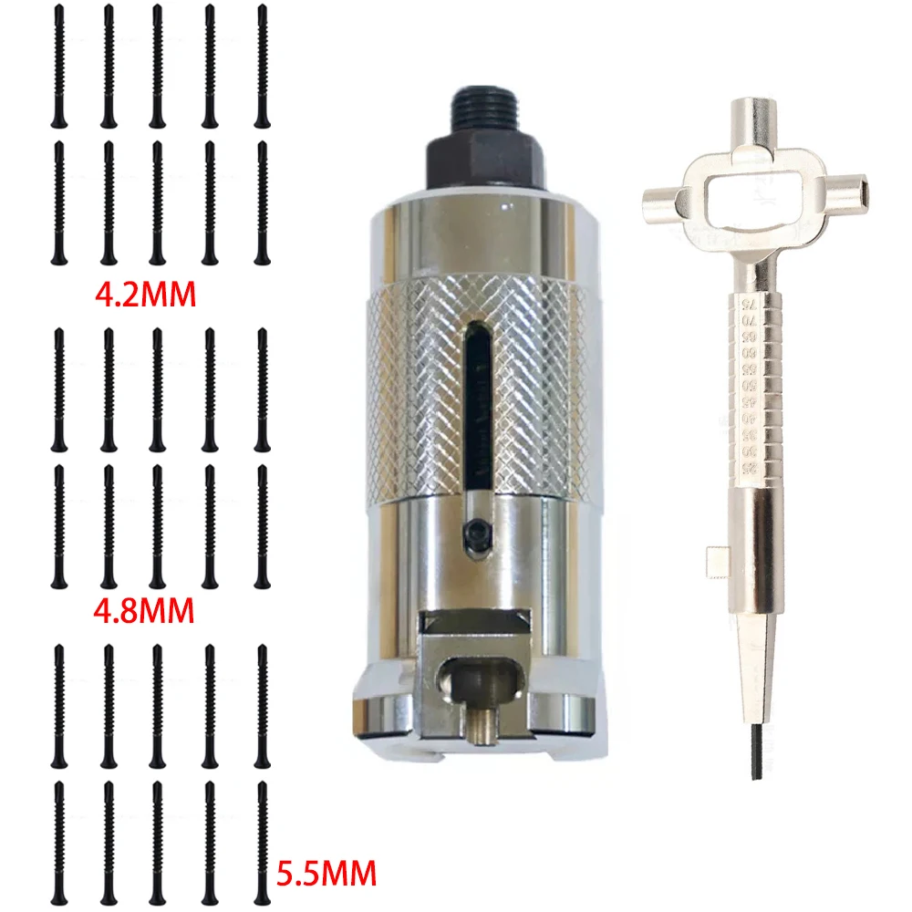 Professional Lock Core Puller Cylinder Nail Puller with Multi Purpose Cylinder Gauge Cam Turner Spindle Turner Locksmith Tools