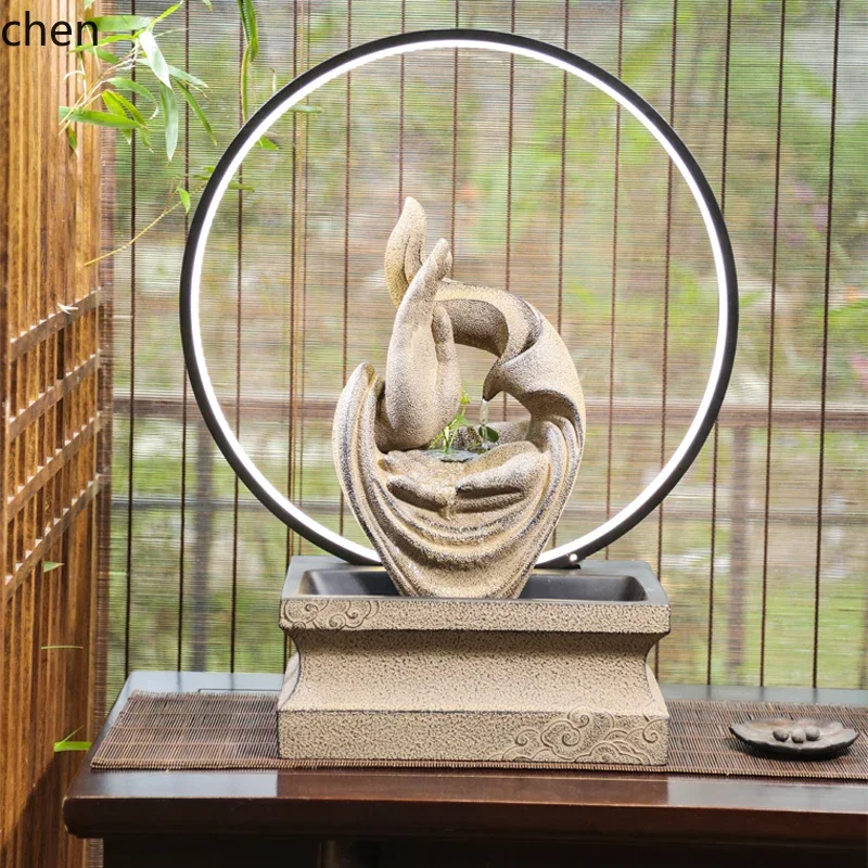 YFY  Water Ornament Living Room Tea Table Chinese Style Indoor Circulating Water Wealth Attraction