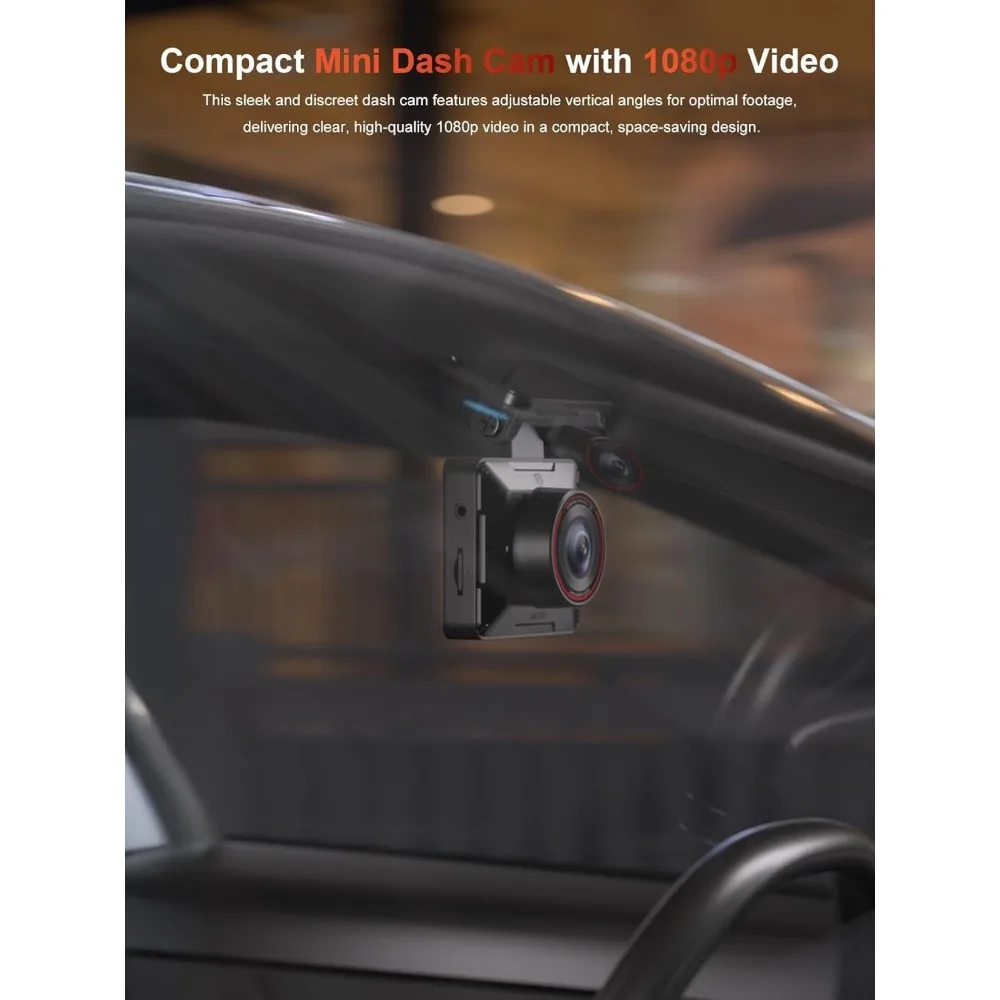 كاميرا سيارة Dash Cam FHD 1080P، كاميرا AKEEYO WiFi Dash للسيارات، كاميرا داش لاسلكية أمامية صغيرة مع تطبيق، رؤية ليلية WDR، مستشعر G #5
