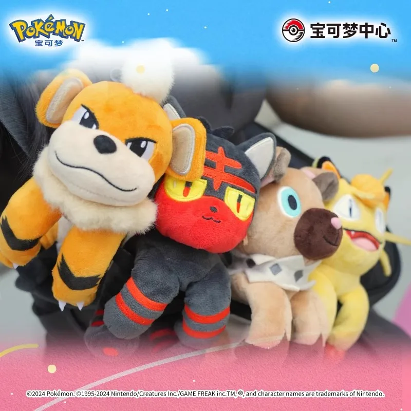 لعبة بوكيمون القطيفة من سلسلة شريك المشاغب Growlithe Meowth Litten Pat Circle لتزيين حقيبة هدايا أعياد ميلاد الأطفال