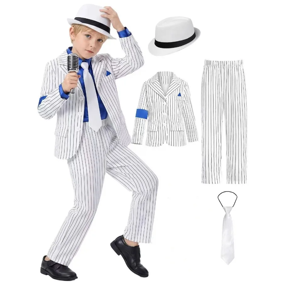 Conjunto de Ropa para Niños 2026, Estilo Michael Jackson, Pantalones de Manga Larga, Disfraz de Baile Infantil Michael MJ