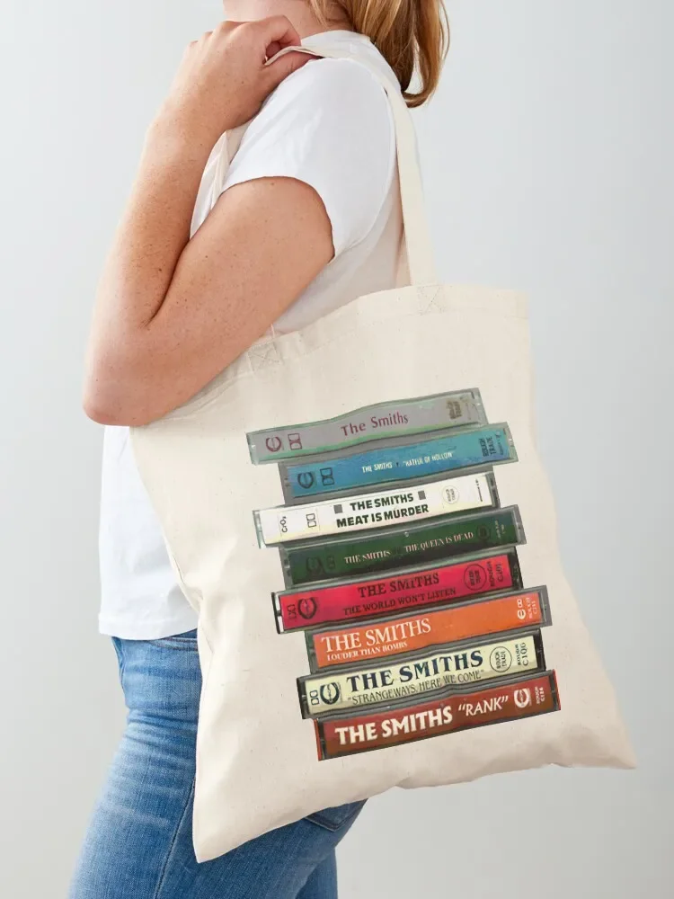 

The Smiths Cassettes Tote Bag shopper bag woman bags luxury women personalized tote bag supermarket folding