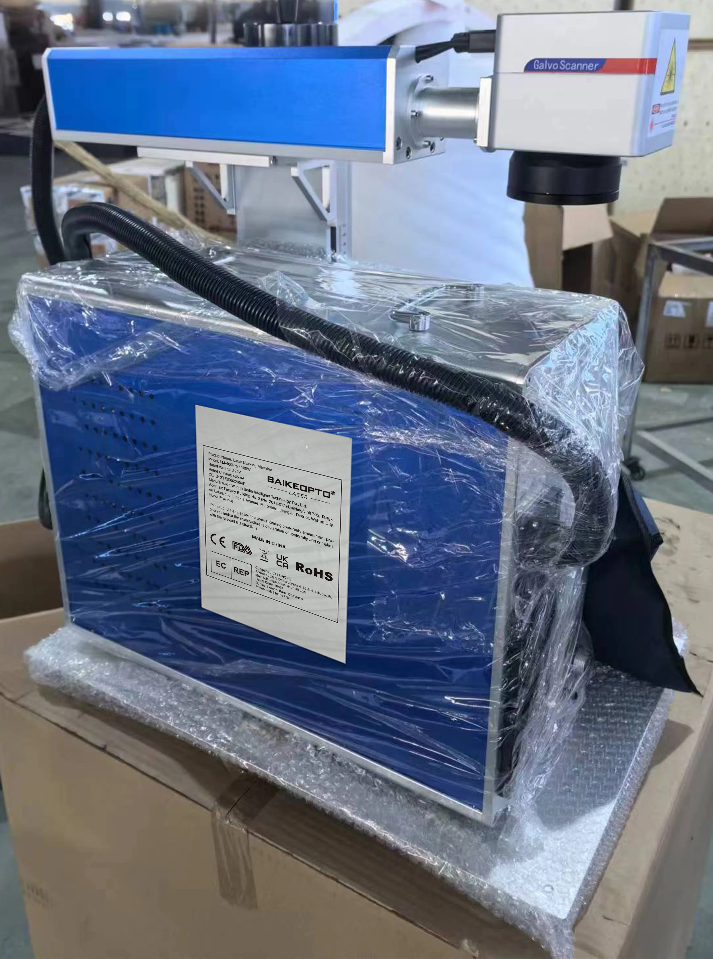 

FM-400Pro 20w 30w 50w Classic desktop split optical fiber metal laser marking machine fiber laser marking machine
