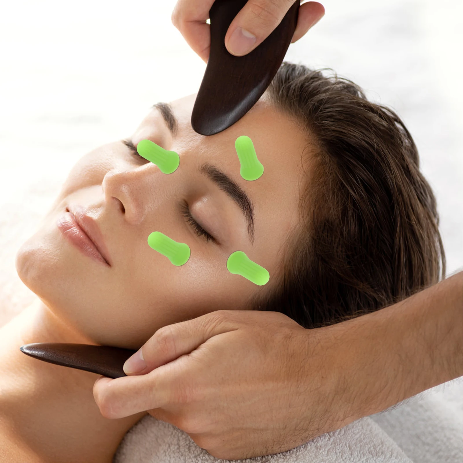 12Pcs Mini Silicone Eye Cupping Set Portable Moisture Absorption Therapy Facial Massage Tool Suction Cups Anti Aging Facial