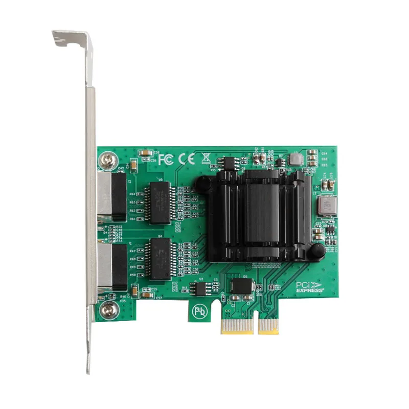 Para intel 82571 placa de rede do servidor ethernet do porto duplo com fio rj45 lan gigabit placa de rede pci express 1000mbps pcie 1x adaptador