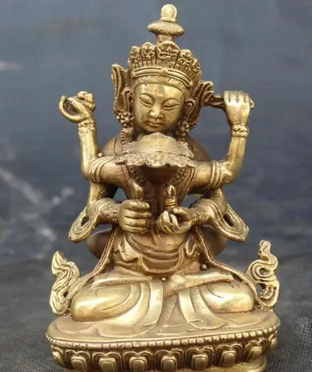 

Tibetan Buddhism Bronze Seat Mandkesvara Yab-Yum Happy Tantra Buddha Statue