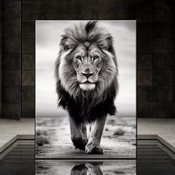 Diamond Painting Black And White Art Animal Lion Cross Stitch Diamond Mosaic Picture Embroidery crystal Beaded Handicraft