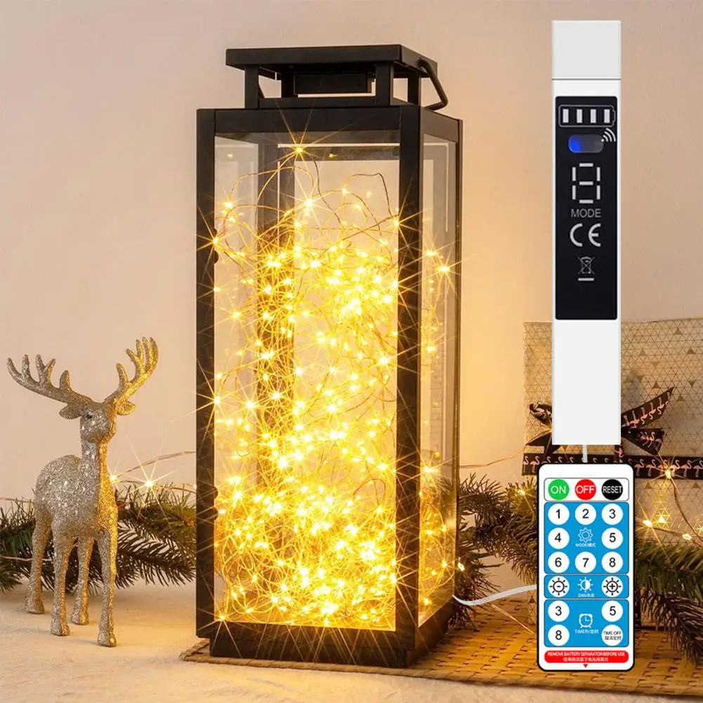 

Яркие светодиодные гирлянды, перезаряжаемые гирлянды с таймером дистанционного управления, 200 светодиодных гирлянд для свадьбы, Рождества, вечеринки